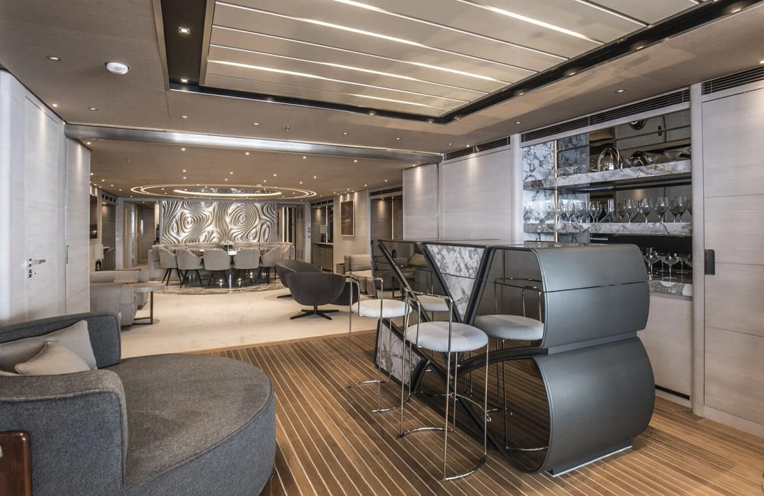An image of Severin’s yacht