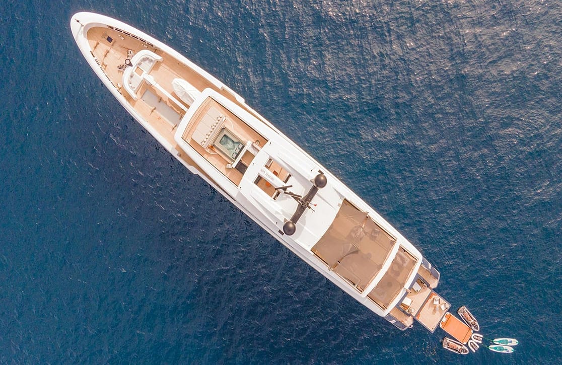 An image of Severin’s yacht