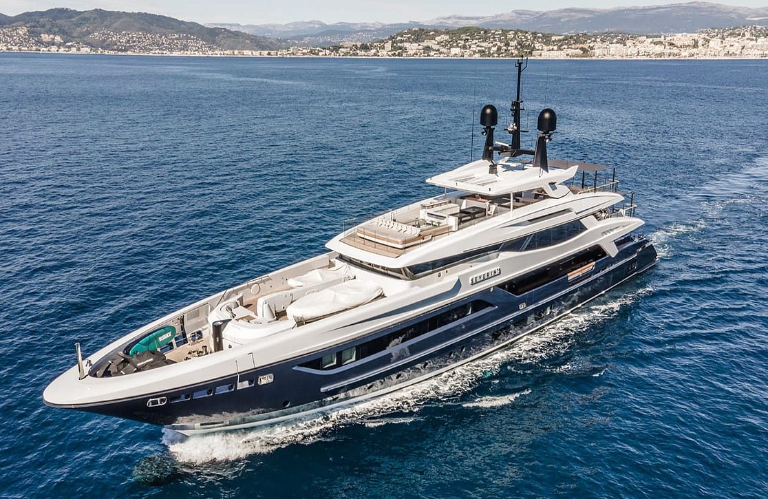 An image of Severin’s yacht
