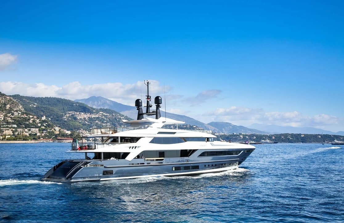 An image of Severin’s yacht