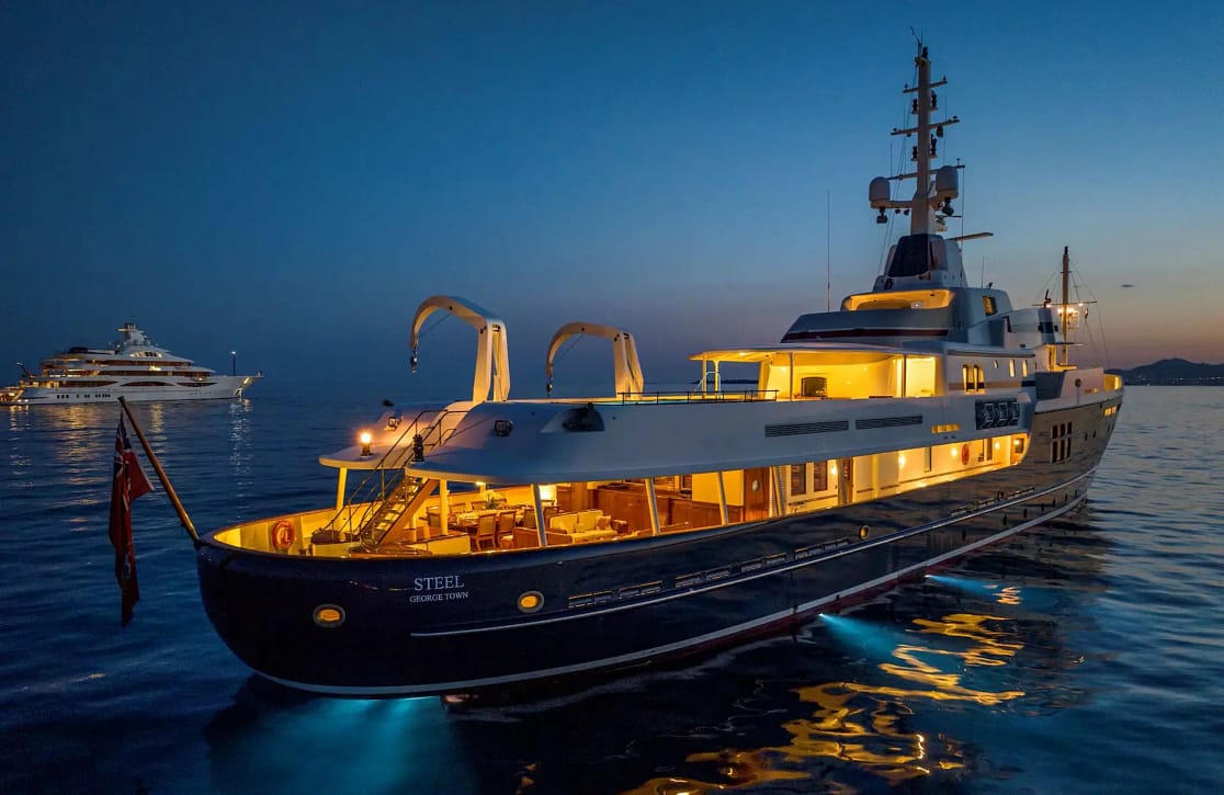 An image of Steel yacht